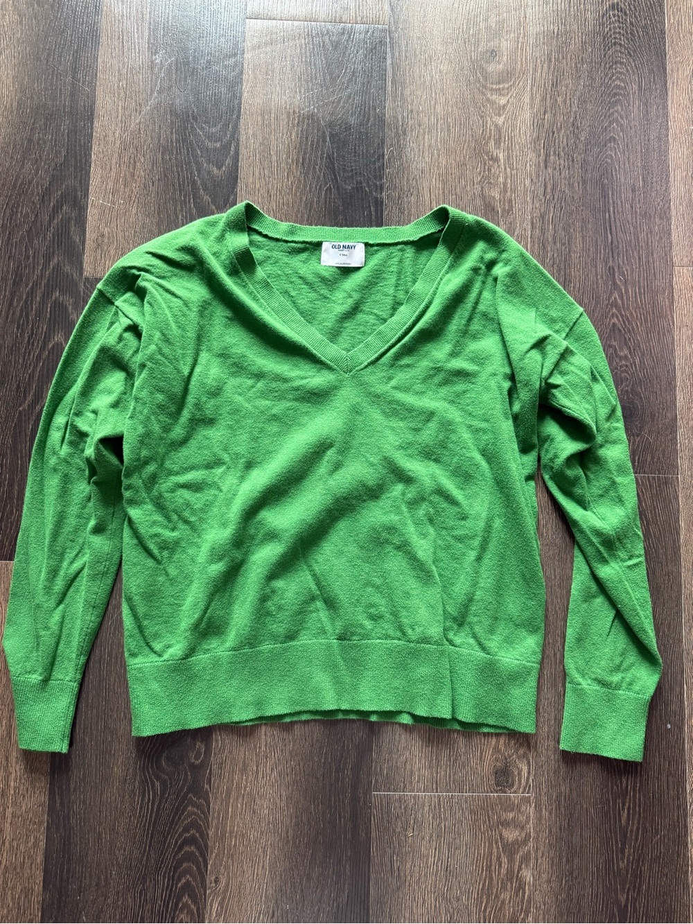 Old Navy Bright Green V-Neck Sweater